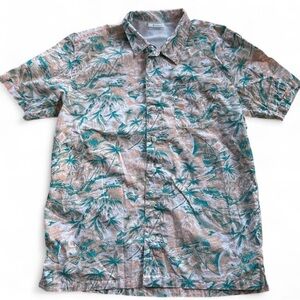 Columbia PFG Vented Tropical Fish Hawaiian Pattern Men's Size L ButtonUp Shirt
